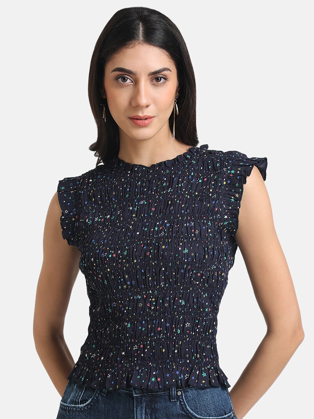

Kazo Blue Print Top