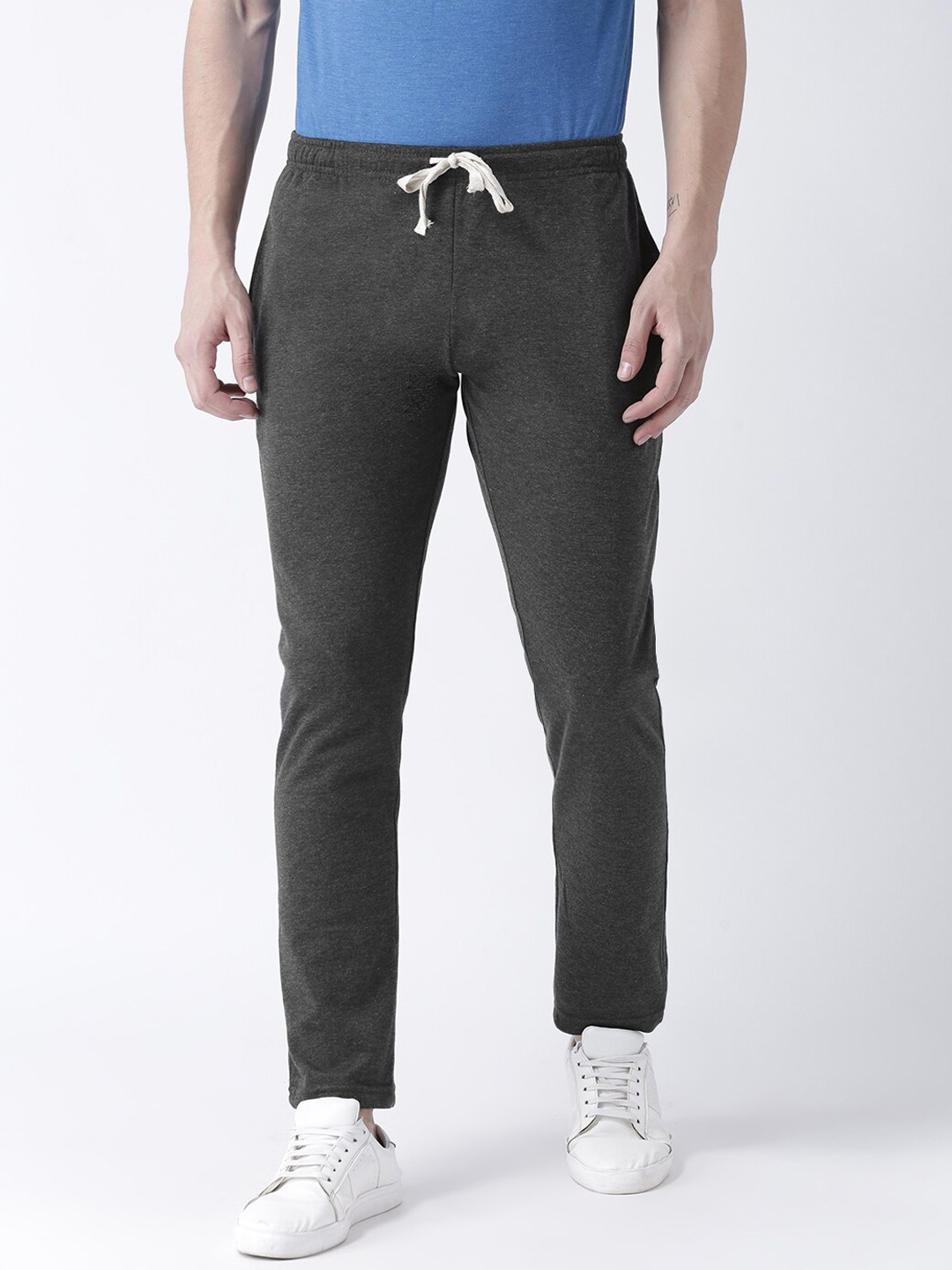 

Club York Men Charcoal Solid Track Pant