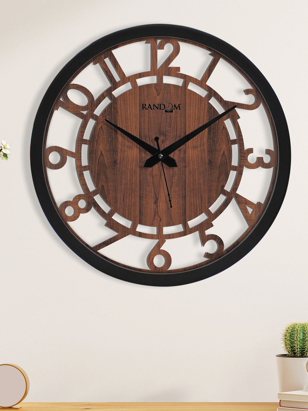 

RANDOM Coffee Brown & Black 12 Inch Analogue Wall Clock