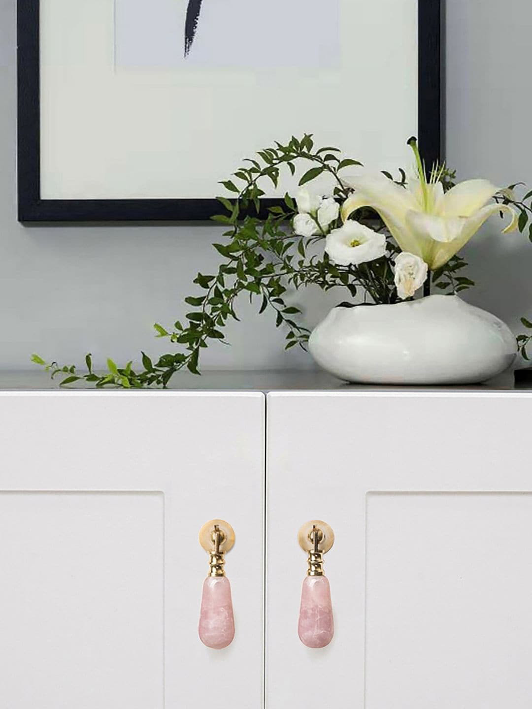 

MANTARA Pink & Gold-Toned Solid Brass Door Knob