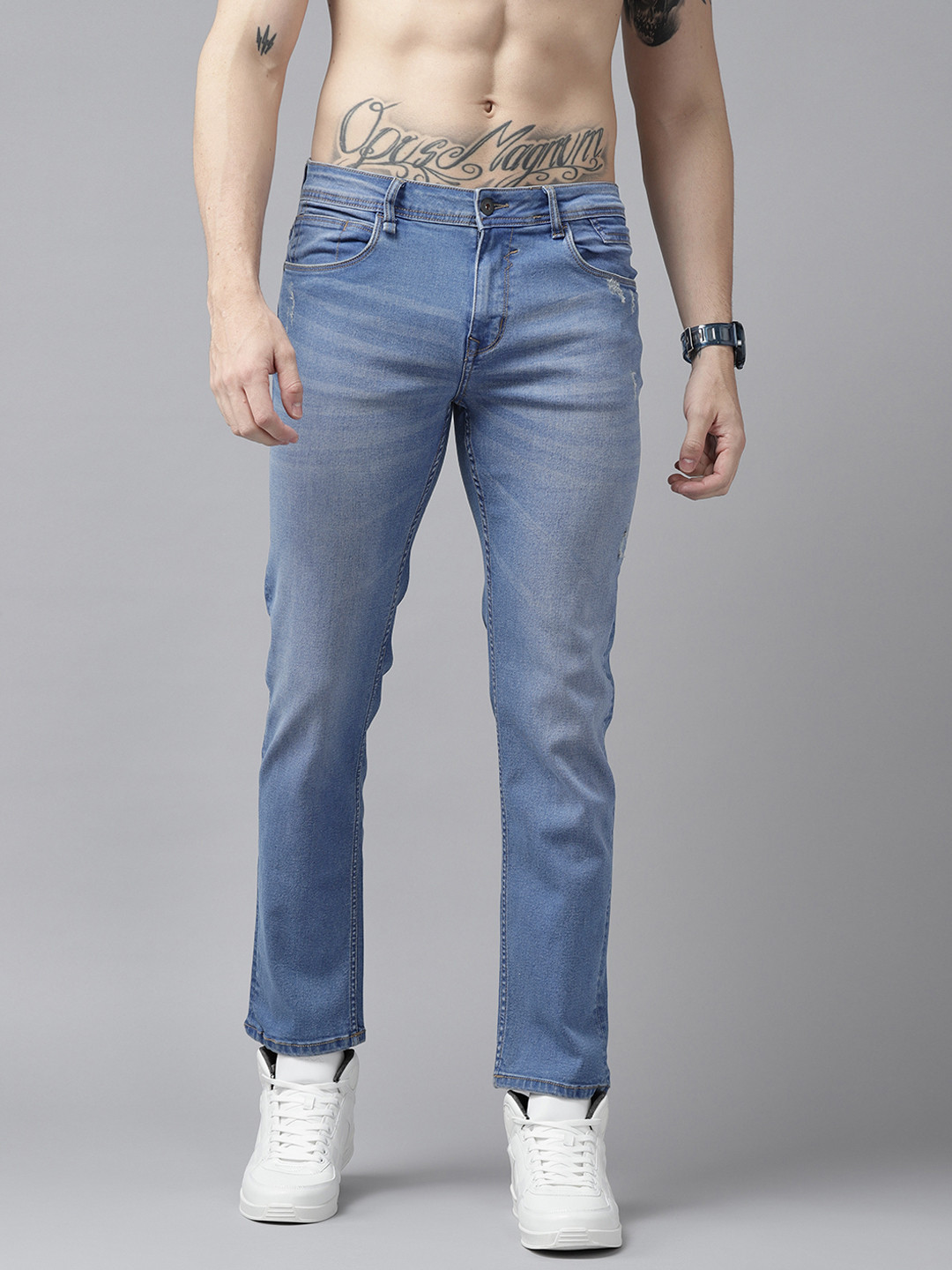 

Roadster Men Blue Slim Tapered Fit Light Fade Stretchable Jeans