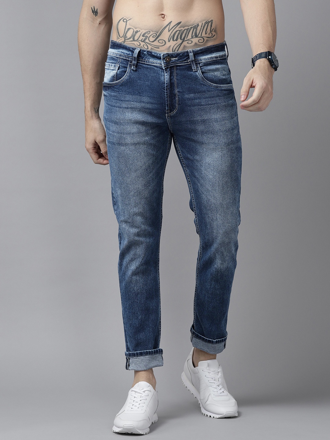 

Roadster Men Blue Slim Tapered Fit Light Fade Stretchable Jeans