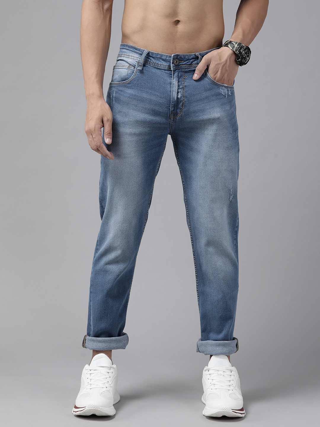 

Roadster Men Blue Slim Tapered Fit Light Fade Stretchable Jeans