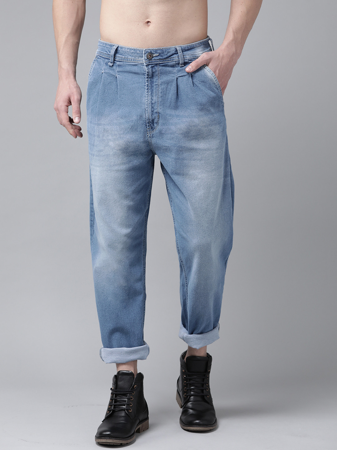 

Roadster Men Blue Loose Relaxed Fit Light Fade Stretchable Jeans