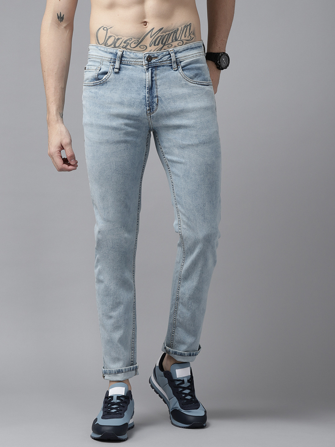 

Roadster Men Blue Slim Tapered Fit Stretchable Jeans