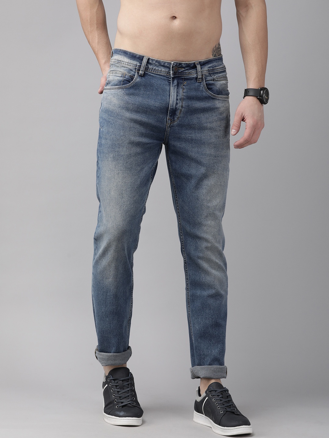 

Roadster Men Blue Slim Tapered Fit Light Fade Stretchable Jeans