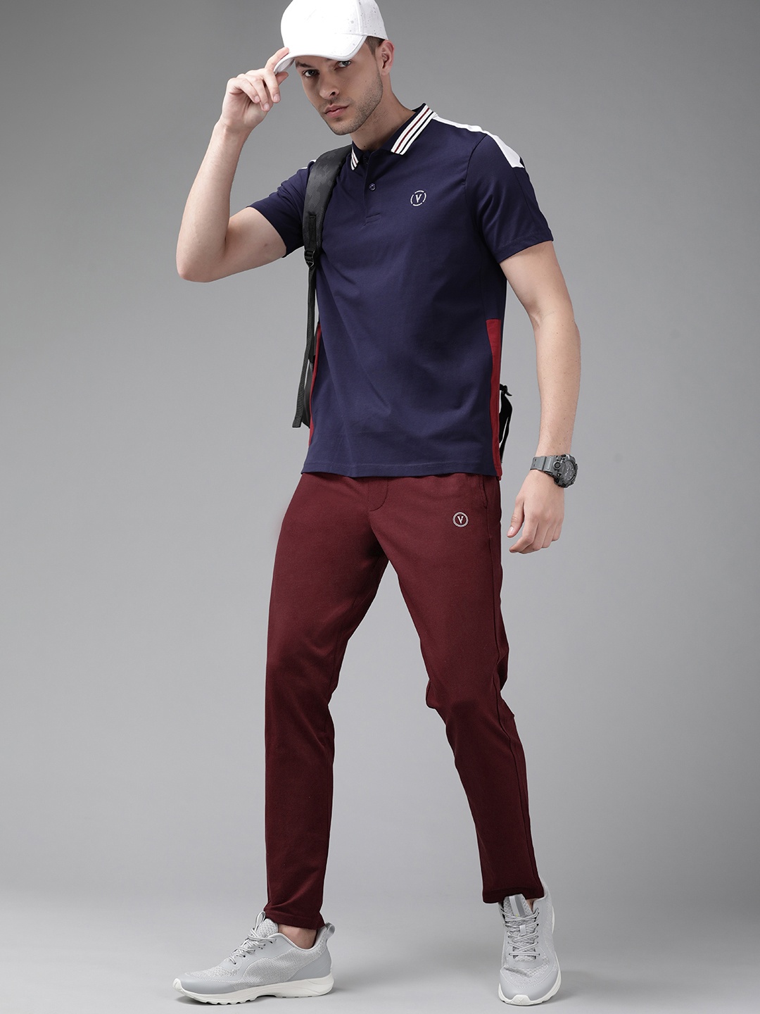 

Van Heusen Flex Men Maroon Solid Track Pants