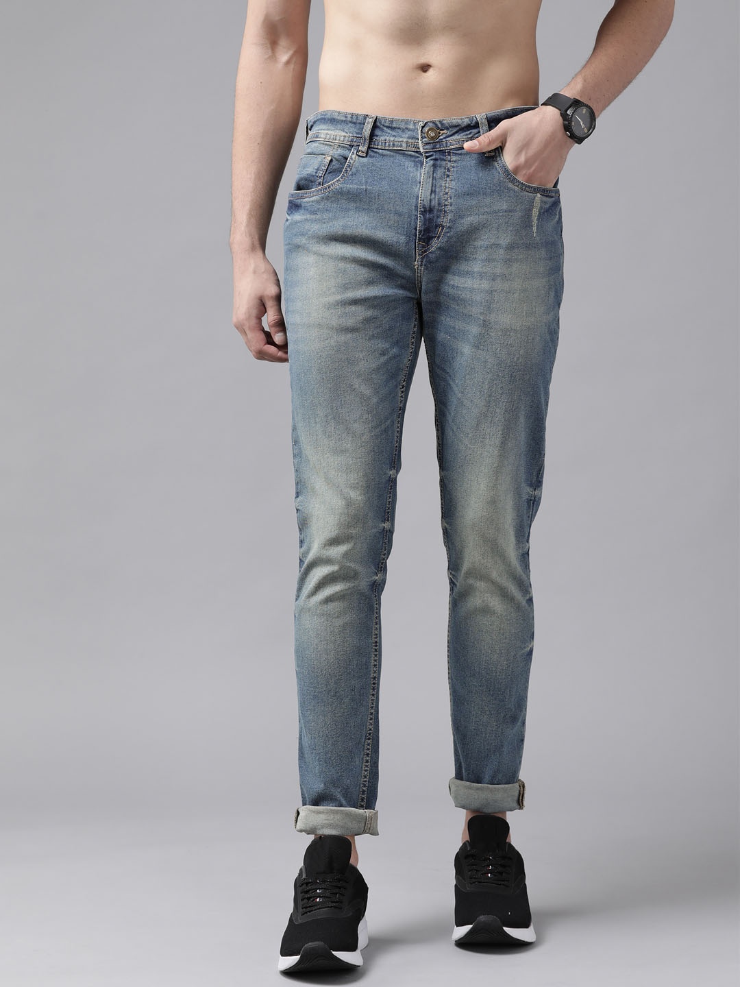 

Roadster Men Blue Slim Tapered Fit Light Fade Stretchable Jeans