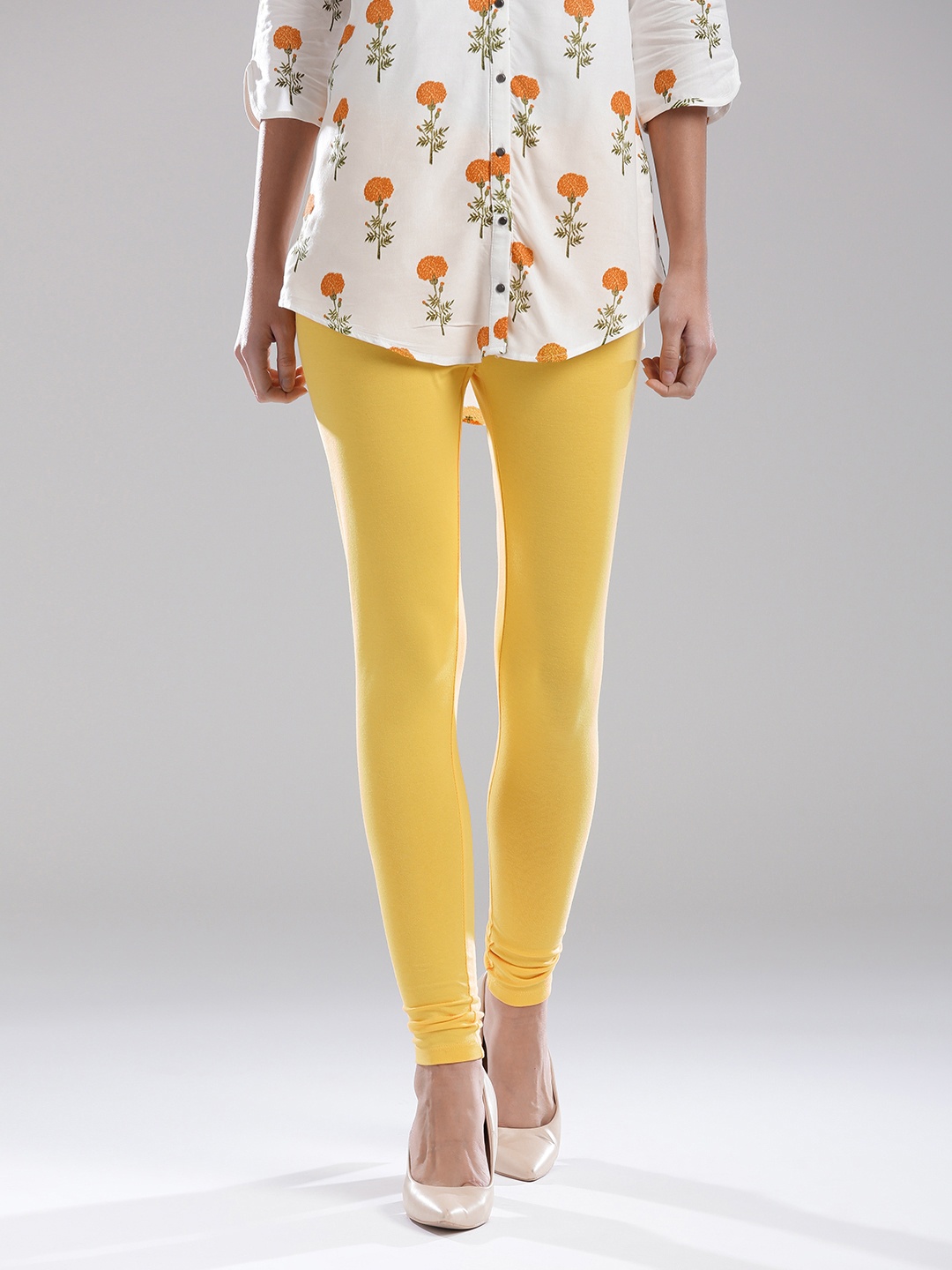 

W Yellow Churidar Leggings