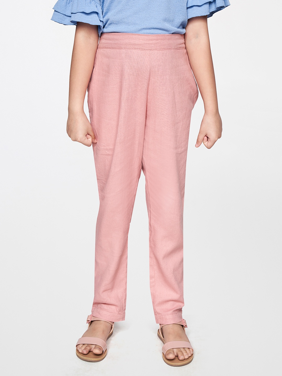 

AND Girls Pink Tapered Fit Trousers