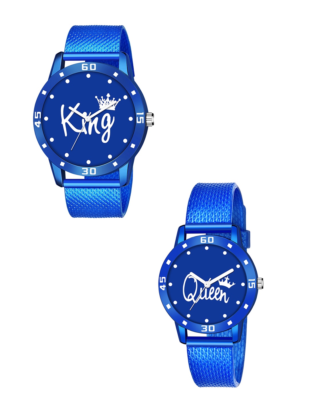 

HAPPY KHAJANA Blue Couple Watch Gift Set Combo_594_3002