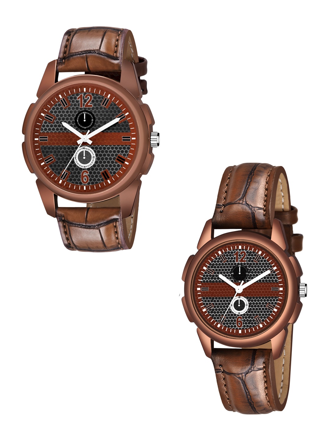 

HAPPY KHAJANA Brown Solid Watch Gift Set Combo_1206_3012