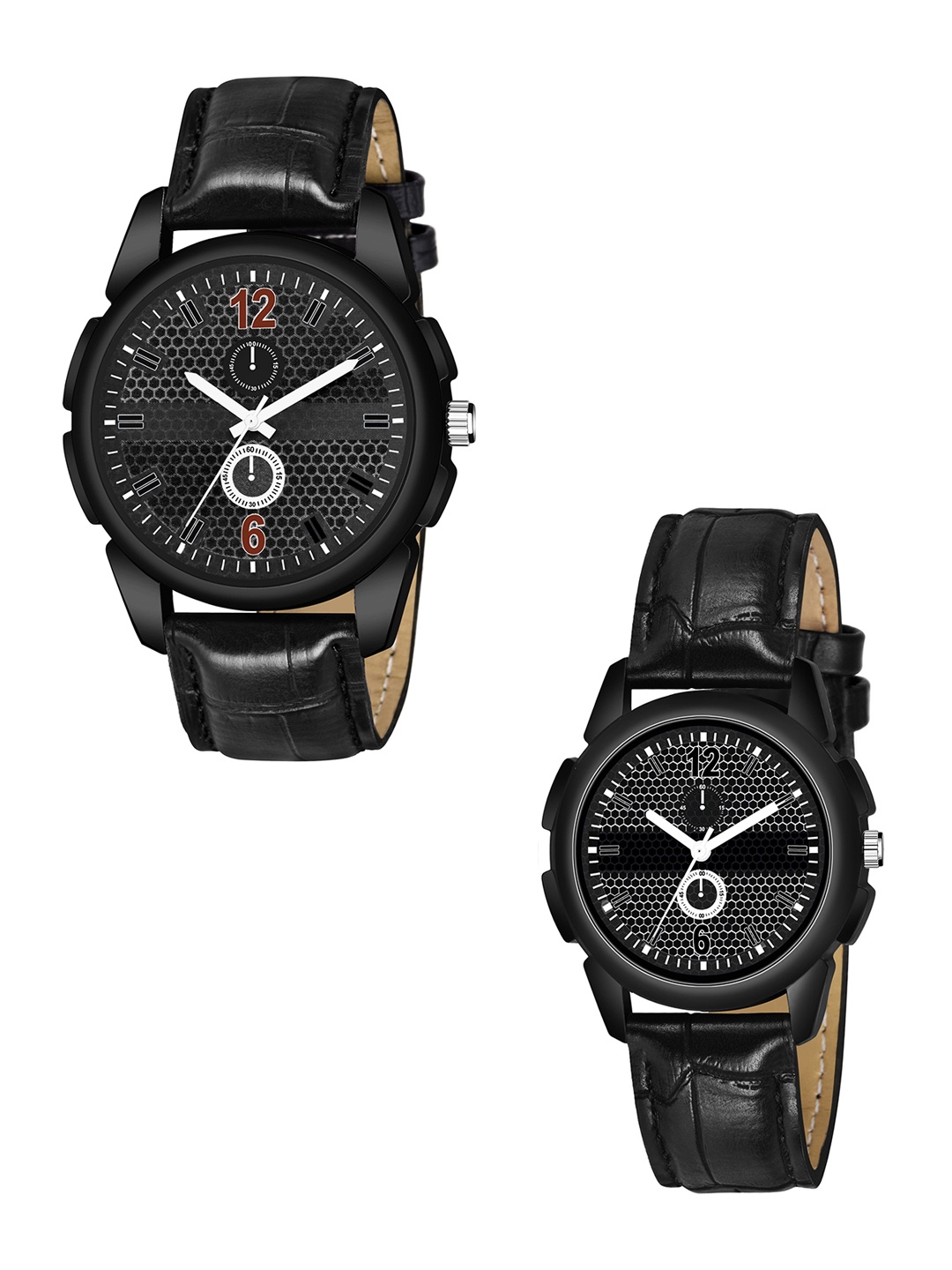 

HAPPY KHAJANA Set of 2 Black Analog Watch Combo_1204_3010-