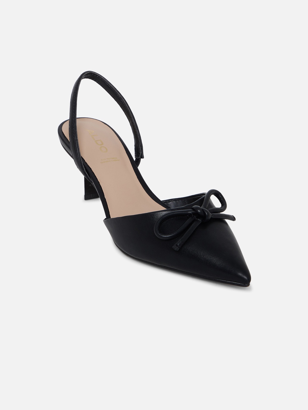 

ALDO Black Kitten Pumps with Bows
