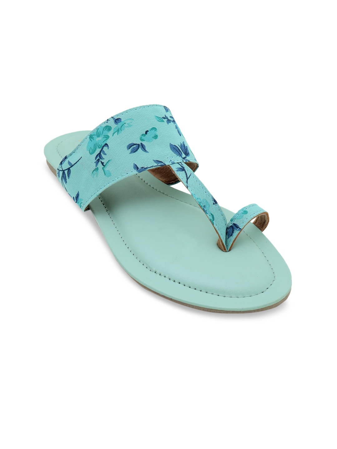 

Thread Stories Women Blue & Sea Green Printed One Toe Flats