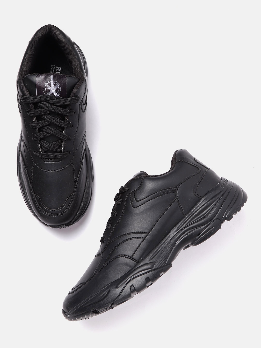 

Roadster Men Black Solid Sneakers