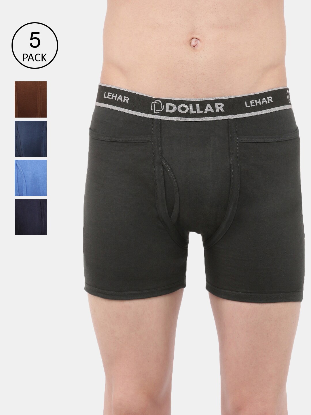 

Dollar Lehar Combed Cotton Men Pack Of 5 Trunks MLHTR-03-PO5-ASST, Assorted