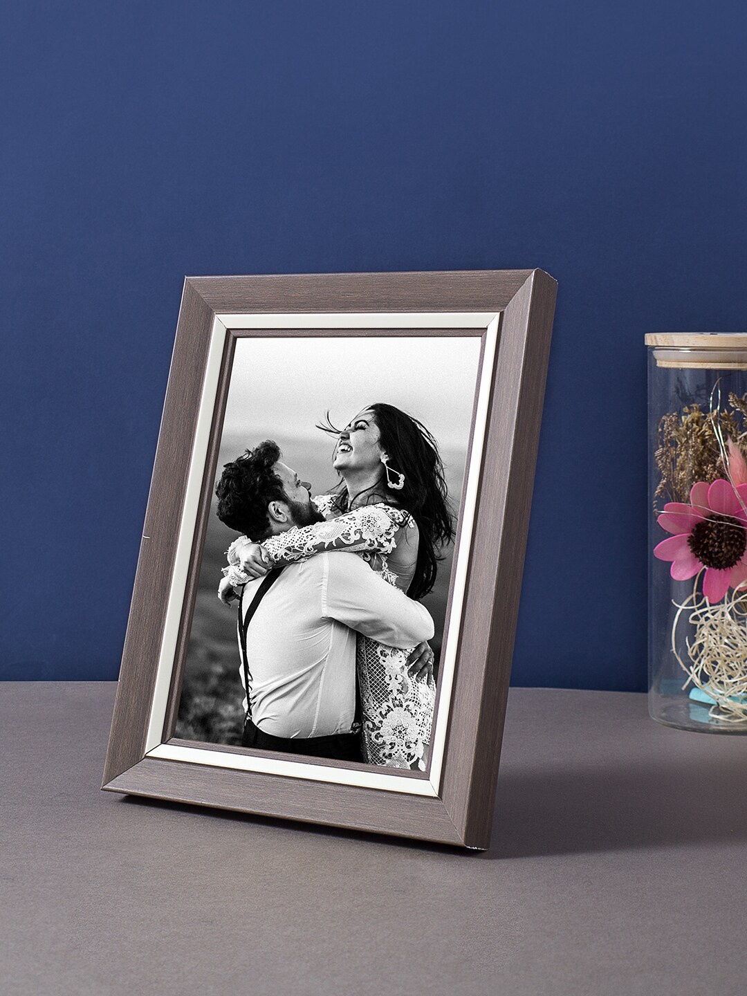 

Golden Peacock Brown Table-Top Photo Frame