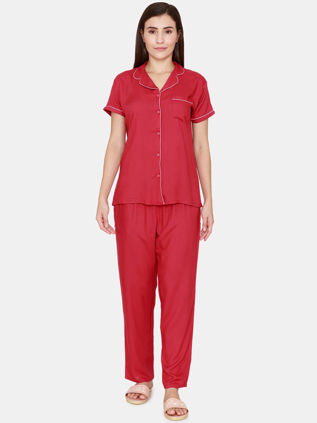 

Coucou by Zivame Women Red Night suit