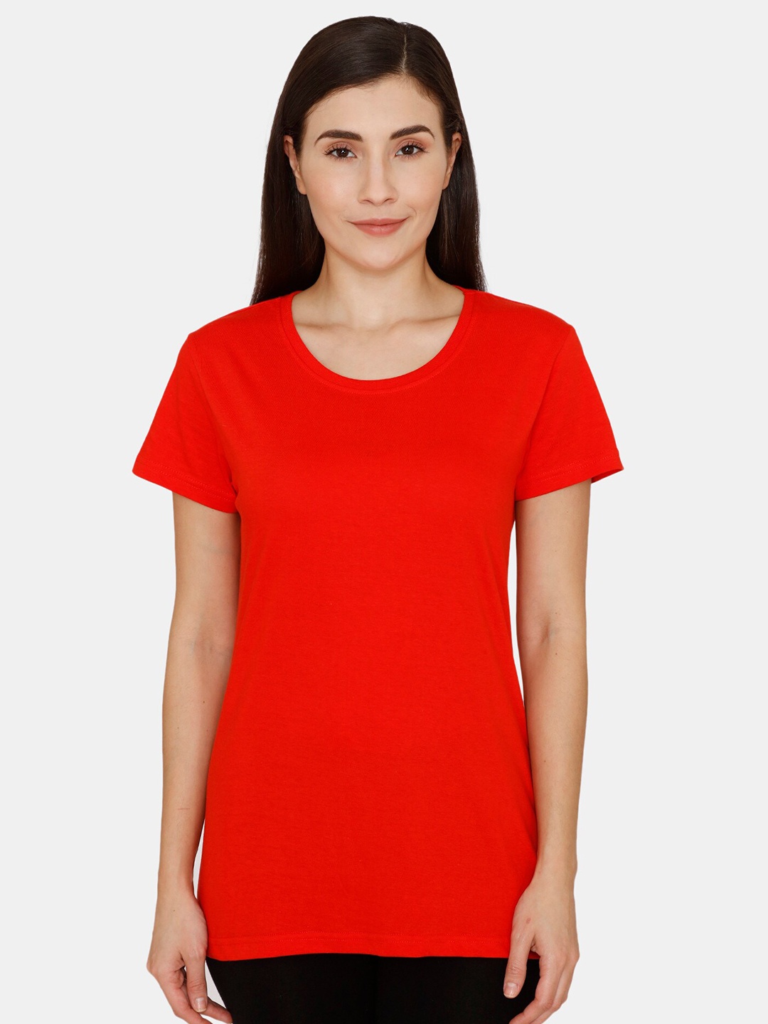 

Coucou by Zivame Red Solid Pure Cotton Top
