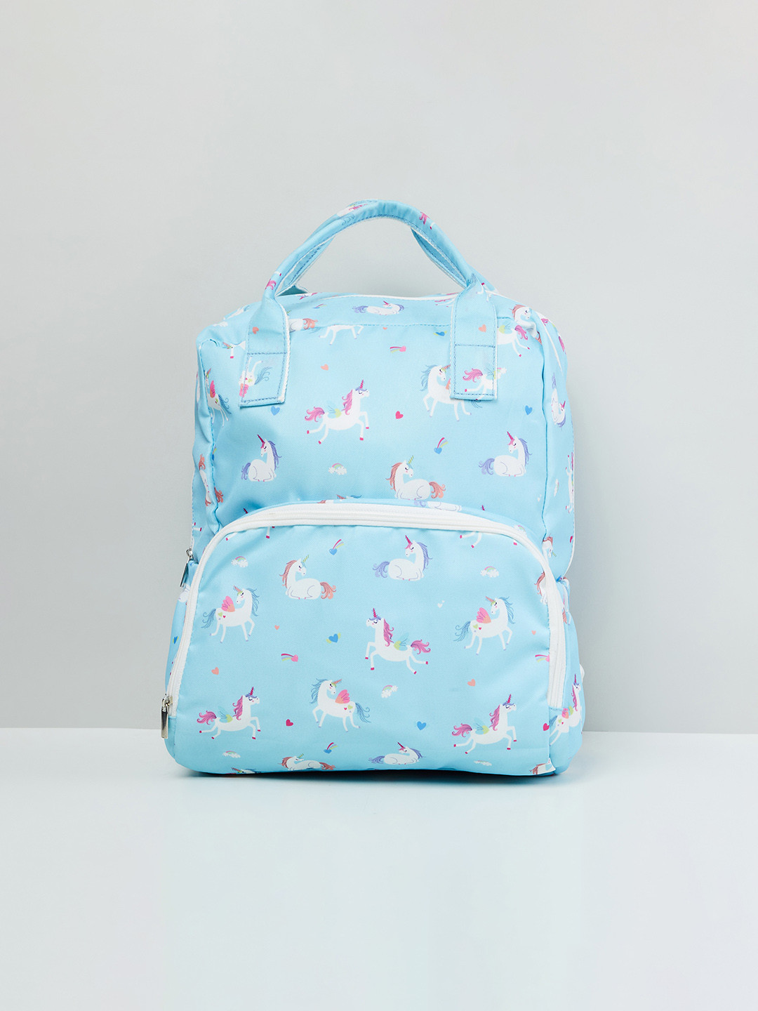 

max Women Blue Graphic Backpack