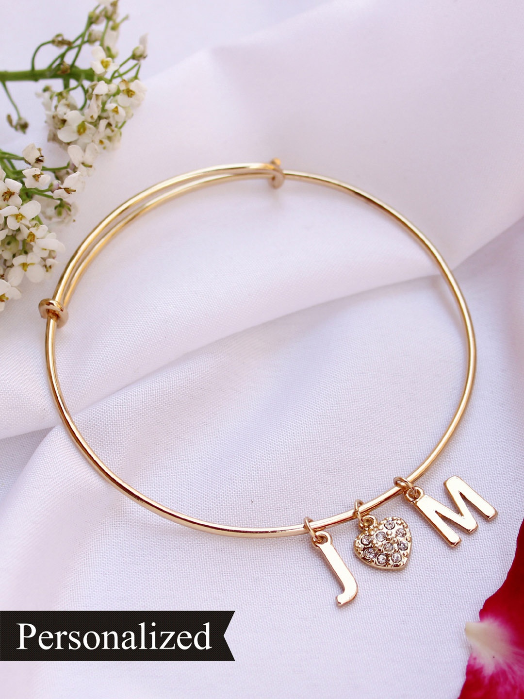 

Runway Ritual Women Gold-Toned & White Gold-Plated Charm Bracelet