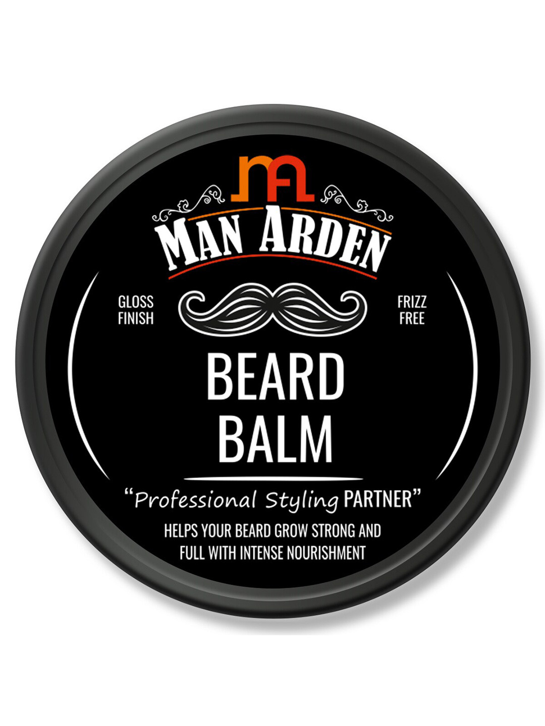 

Man Arden Professional Styling Gloss Finish Frizz Free Beard Balm - 50 g, Black
