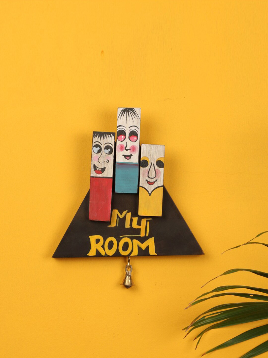 

AAKRITI ART CREATIONS Brown My Buddies Room Board Wall Decor