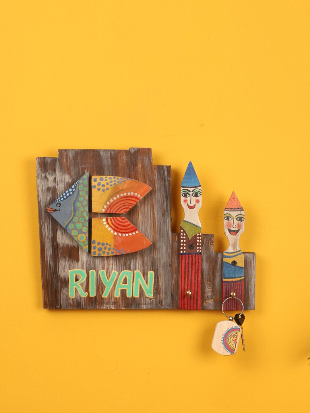 

AAKRITI ART CREATIONS Multicolored Printed Name Plate Wall Decor, Multi