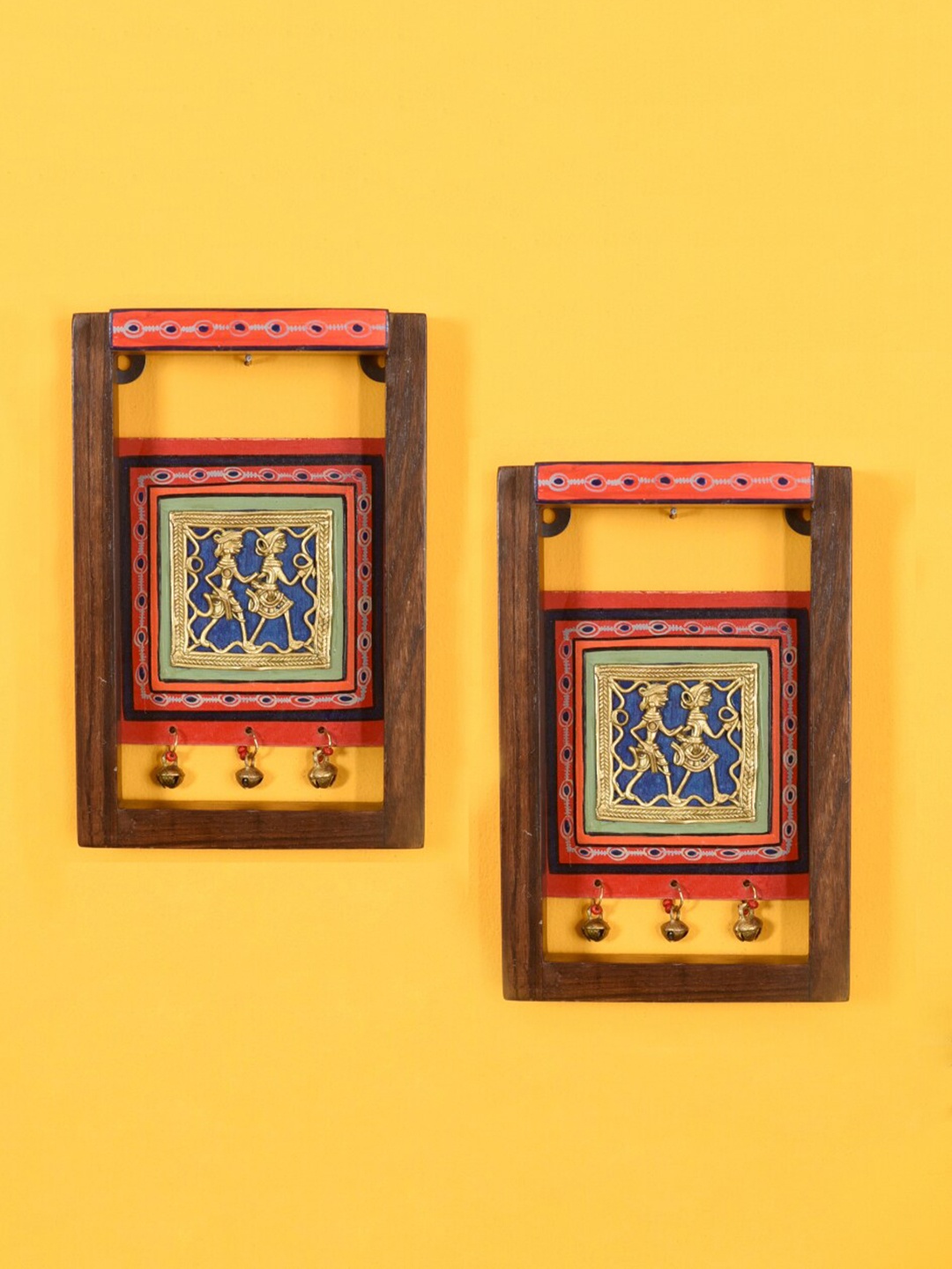

AAKRITI ART CREATIONS Set of 2 Multi-Coloured Wall Decor Panel