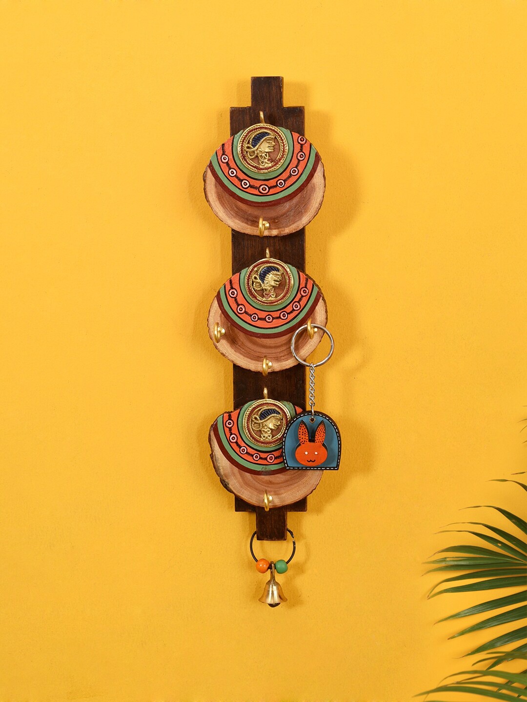 AAKRITI ART CREATIONS Brown & Red Dhokra Art Wall Decor