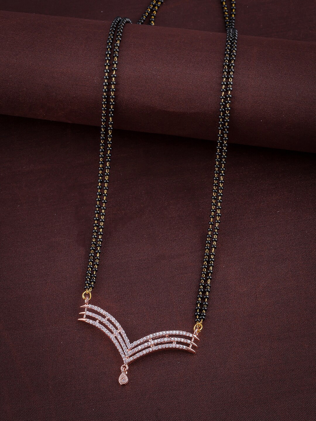 

Brandsoon Multicolored AD-Studded & Beaded Mangalsutra, Multi