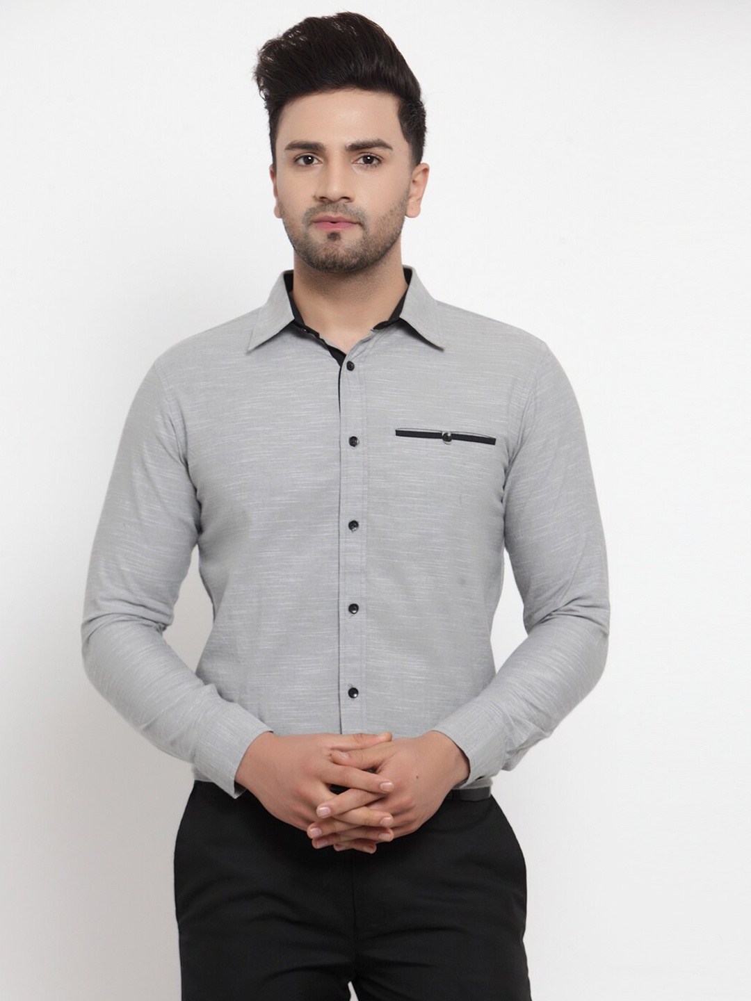 

WESTCLO Men Blue Slim Fit Cotton Casual Shirt