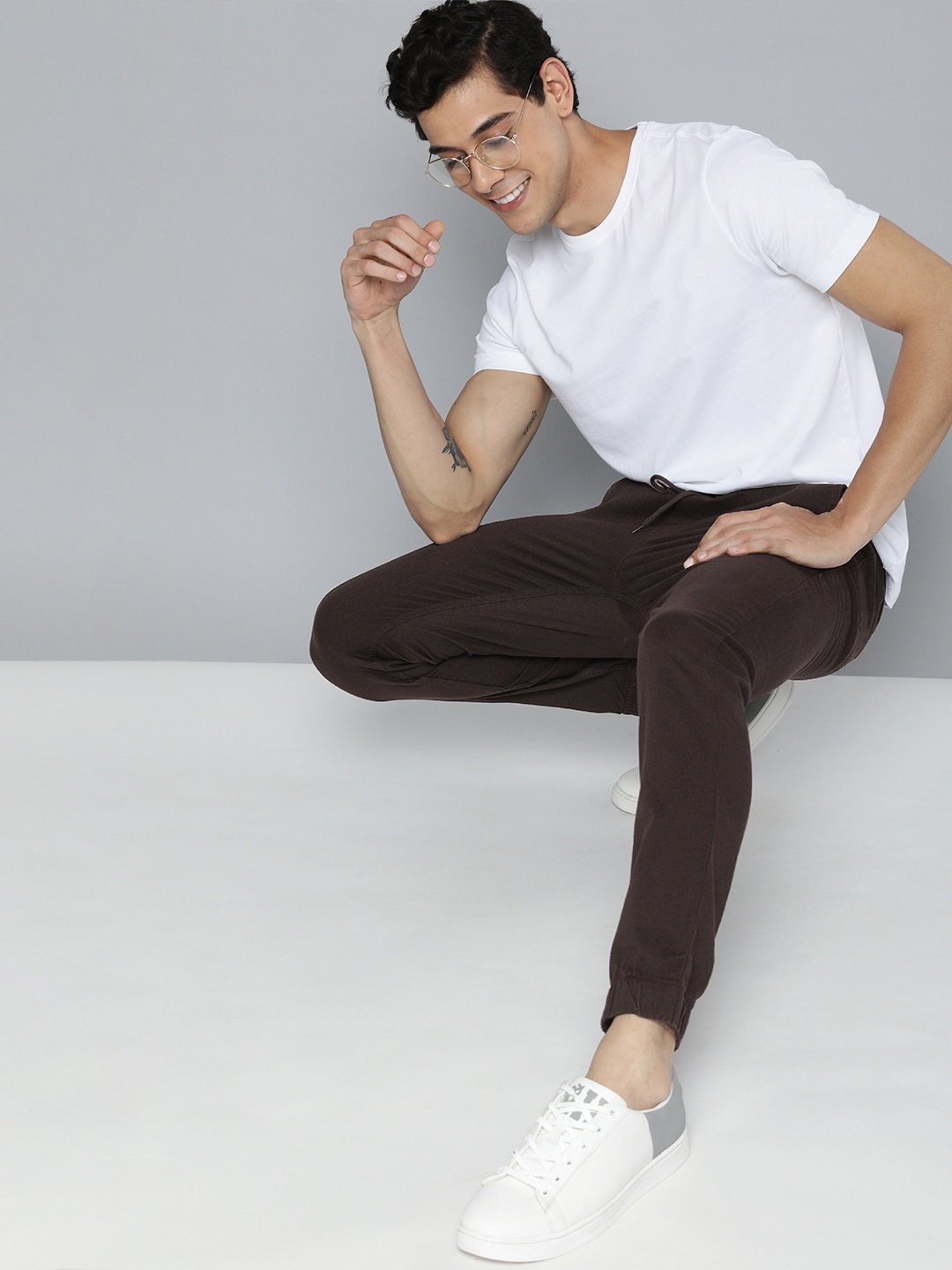 

Mast & Harbour Men Joggers, Coffee brown