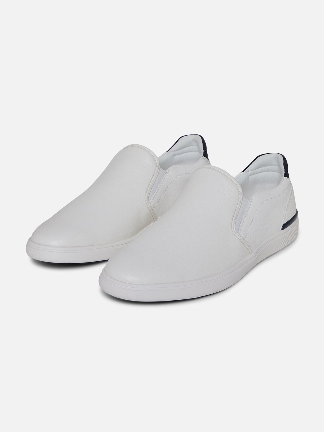 

ALDO Men White Solid Slip-On Sneakers