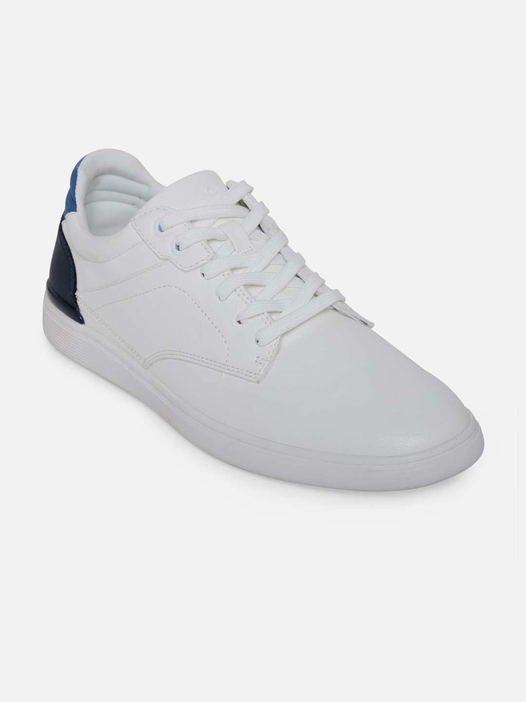 

ALDO Men White & Blue Colourblocked Lace-Up Sneakers
