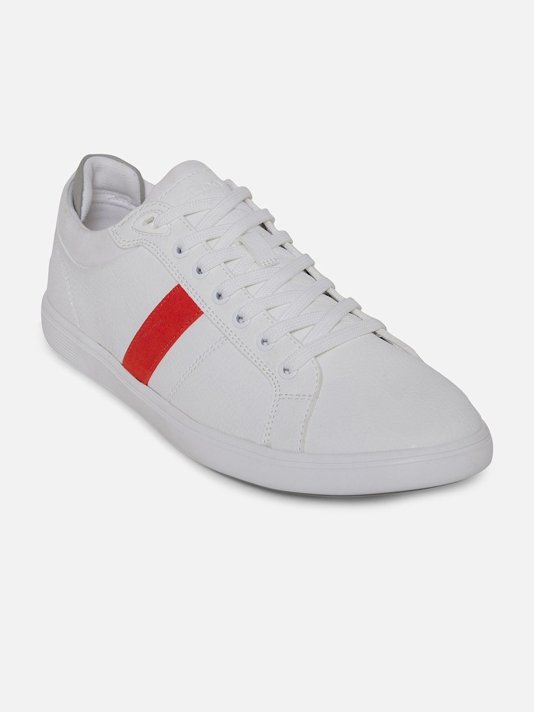 

ALDO Men White & Red Colourblocked Sneakers