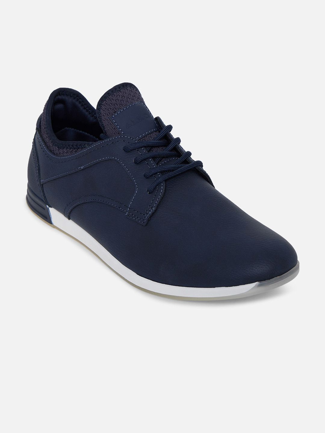 

ALDO Men Blue Textured Lace-Up Sneakers