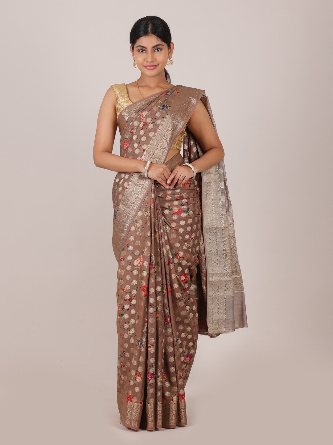 

Pothys Brown Woven Design Saree