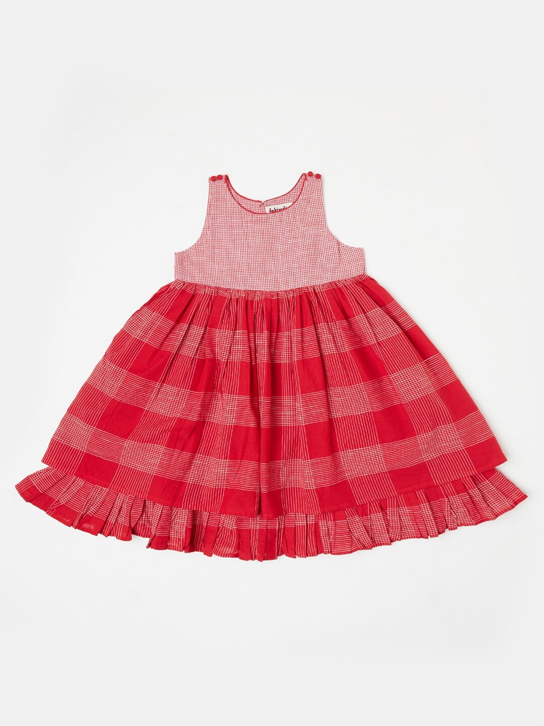 

Fabindia Red Checked Cotton Dress