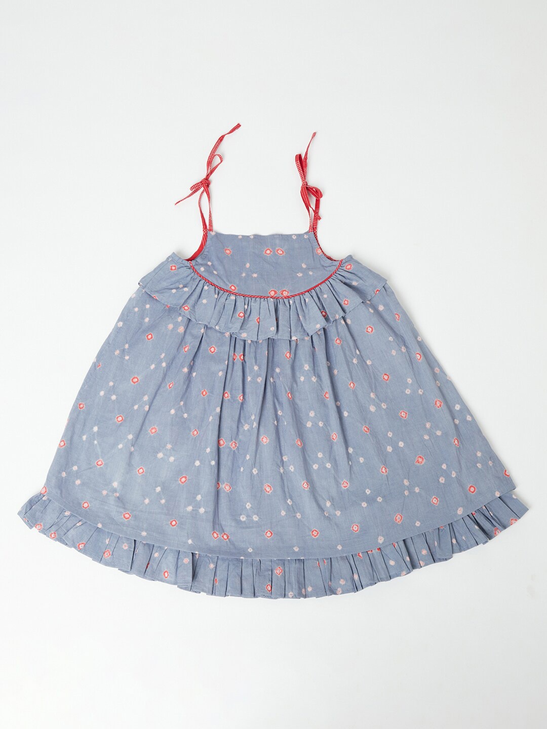 

Fabindia Grey Tie and Dye Dyed Cotton A-Line Dress