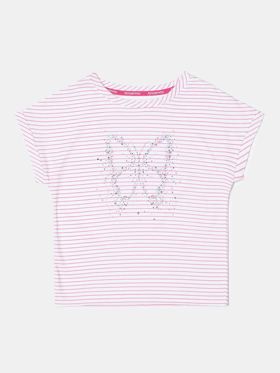 

Jockey Girls Super Combed Cotton Printed Relaxed Fit T-shirt - AG47, White