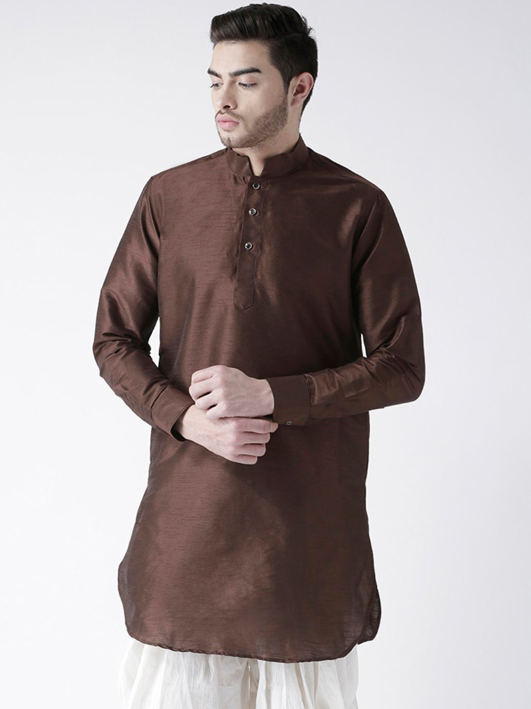 

DEYANN Men Brown Pathani Kurta