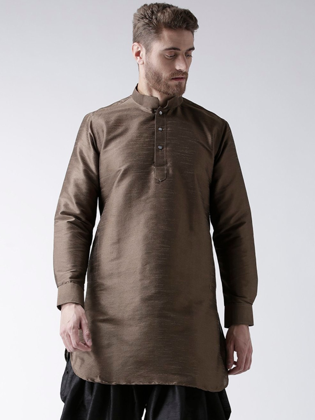

DEYANN Men Brown Kurta
