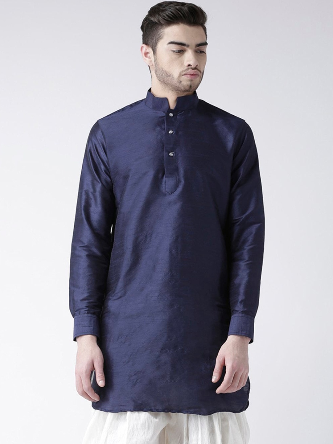 

DEYANN Men Navy Blue Pathani Kurta