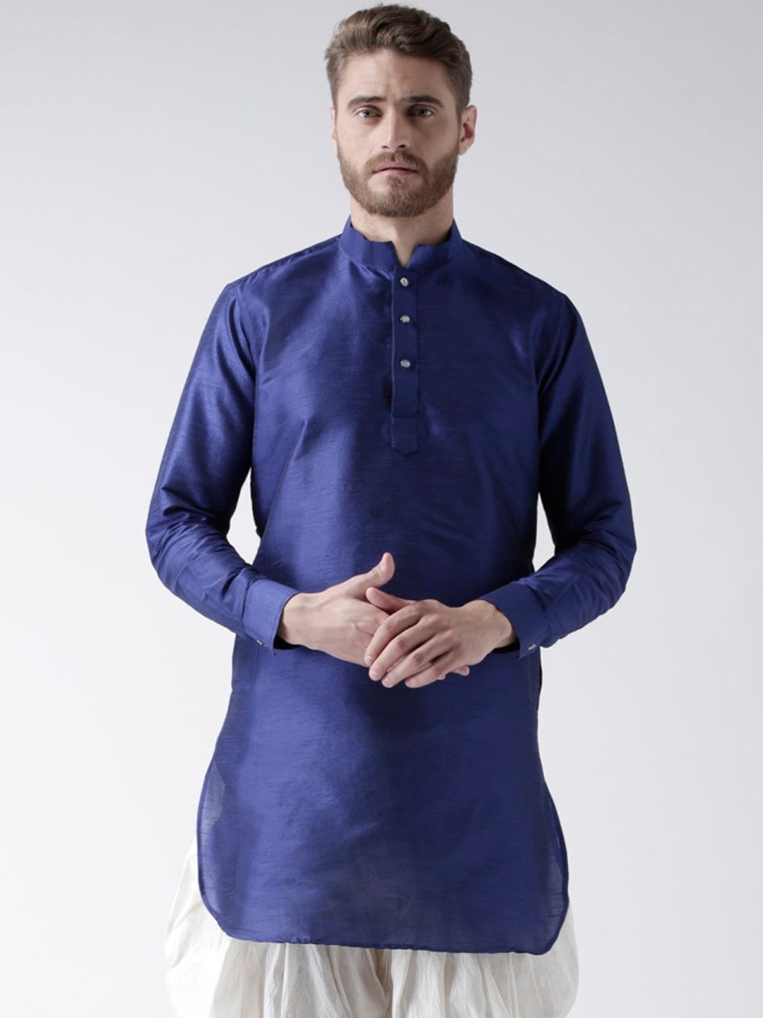 

DEYANN Men Blue Solid Kurta