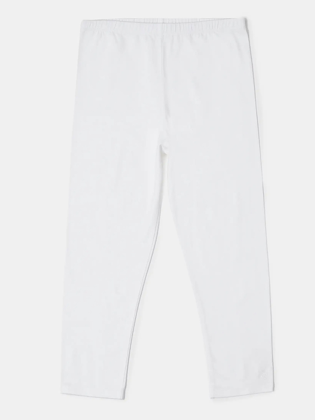 

Jockey Girls Super Combed Cotton Solid Slim Fit Three Quarter Leggings-AG54, White