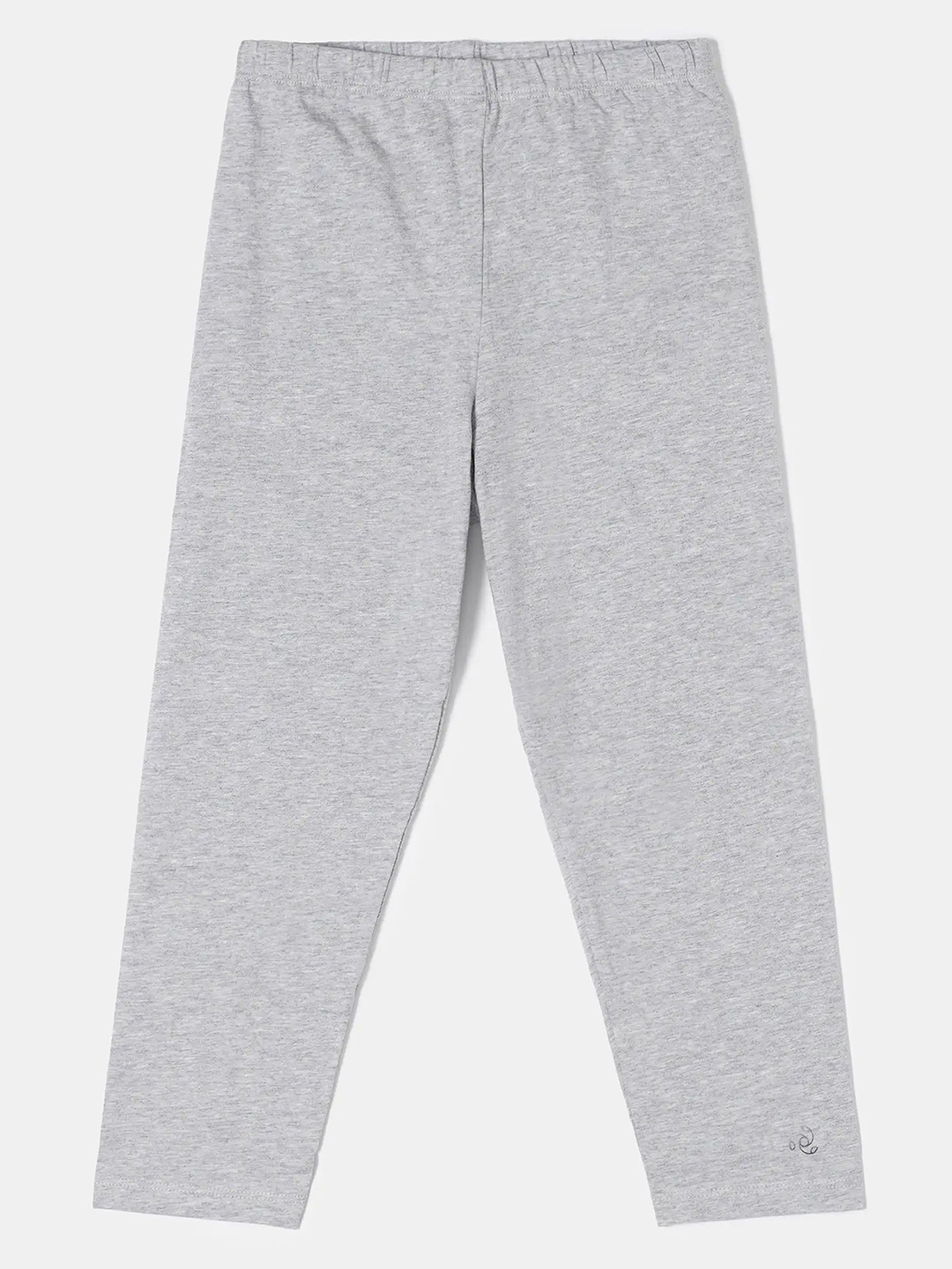 

Jockey Girls Super Combed Cotton Solid Slim Fit Three Quarter Leggings-AG54, Grey