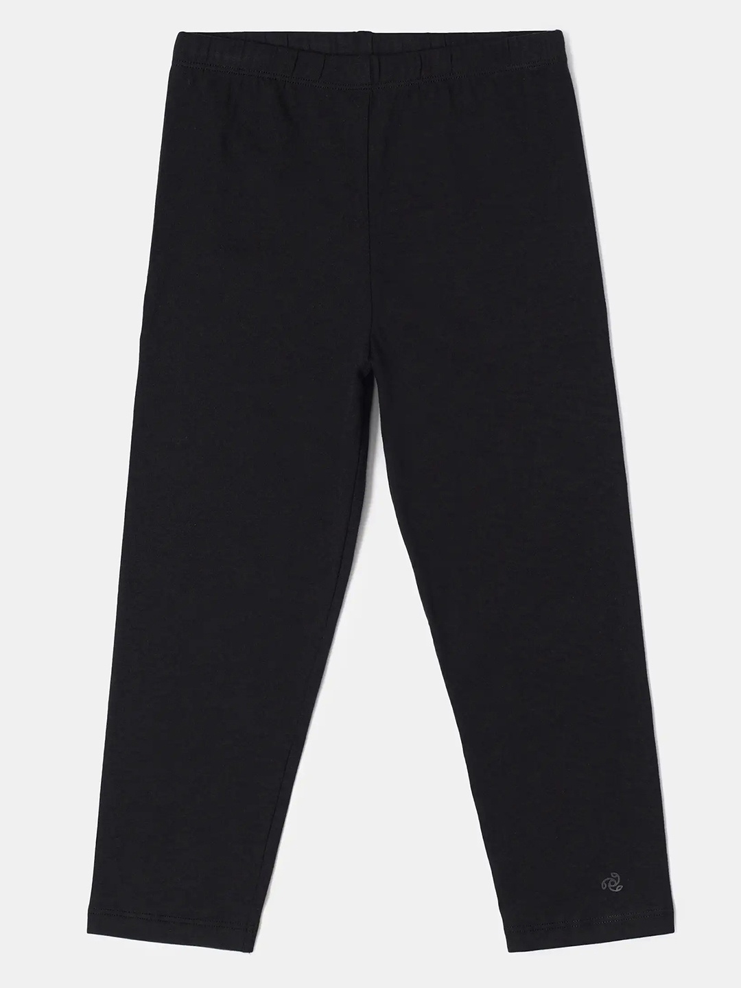 

Jockey Girls Super Combed Cotton Elastane Stretch Slim Fit Three Quarter Leggings - AG54, Black