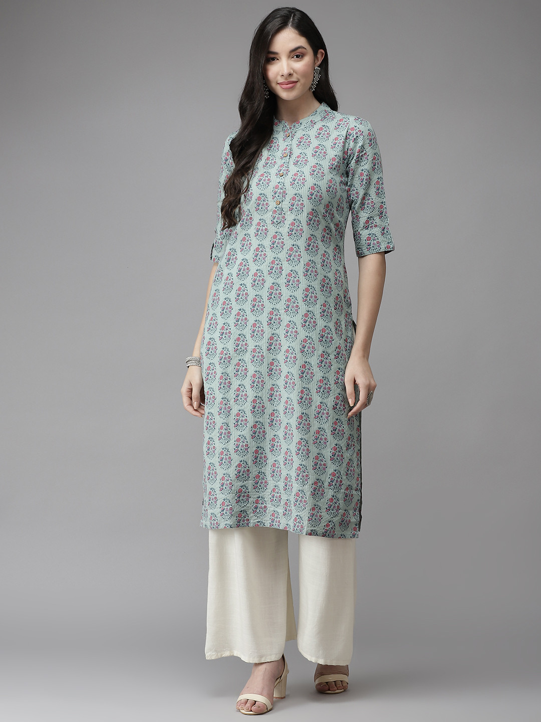 

Cayman Women Green Ethnic Motifs Printed Kurta